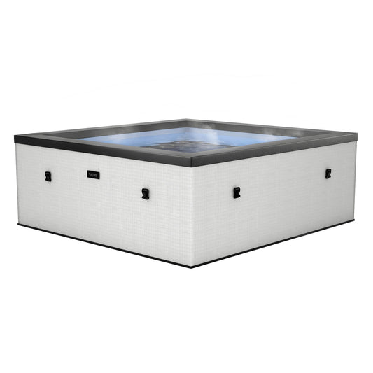 Garda | 4/6-Person Eco Foam Hot Tub | Built-In Integrated Heater | Pebble White